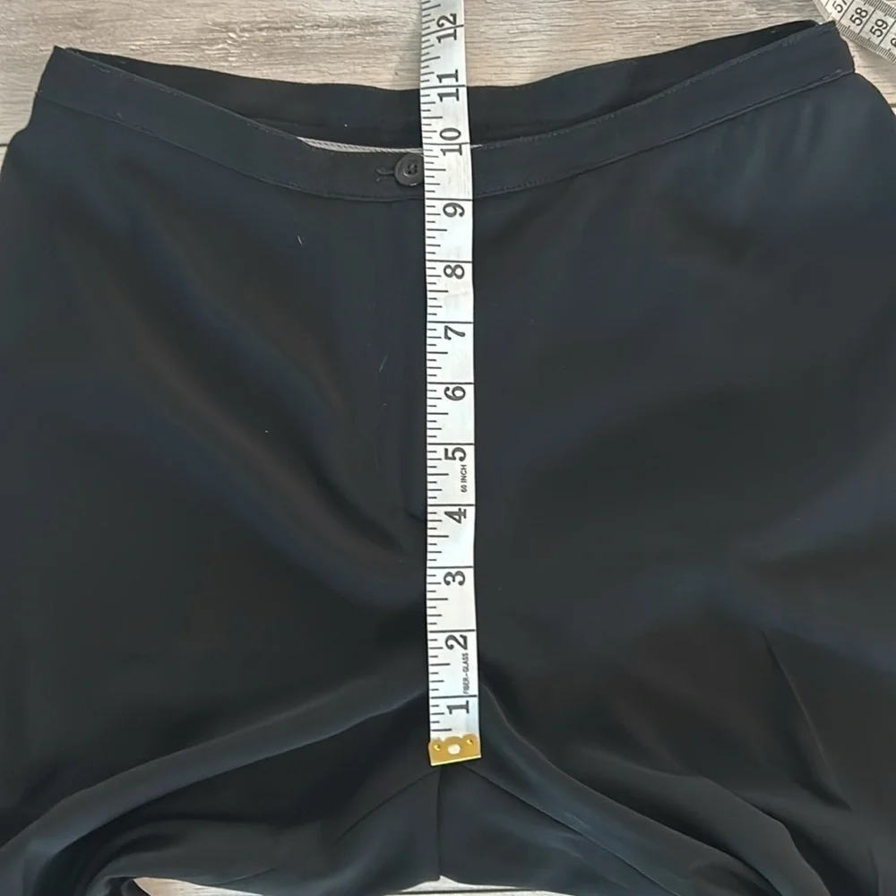 Peace of Cloth New York size 6 wide leg black dress pants business